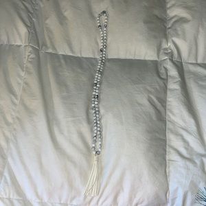 Two long tassel necklaces